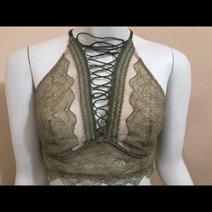 Victoria’s Secret Bralette - green & cream